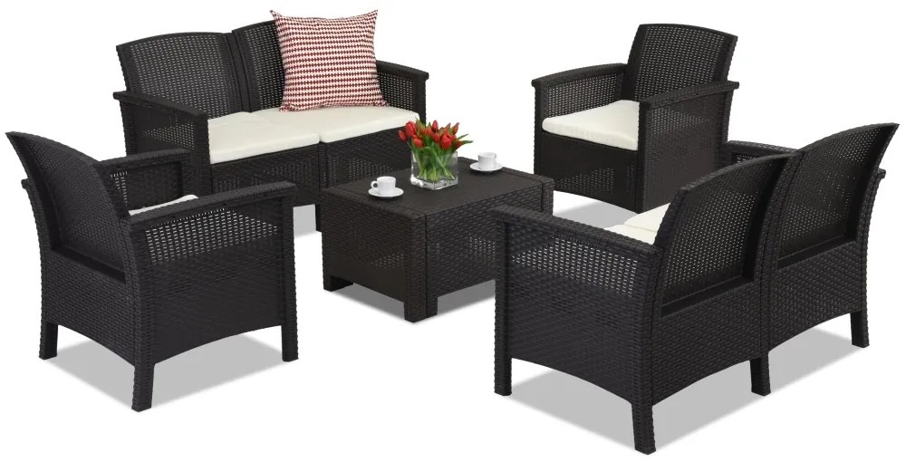 Mobili in rattan Venezia Coffee 6 Bica marrone