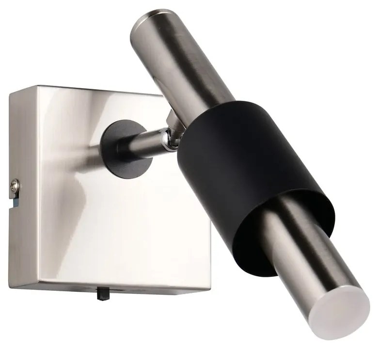 Faretto LED nero e argentato 20,5x10 cm Ikaris – Trio Select