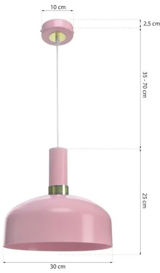 Lampadario a sospensione con filo MALMO 1xE27/60W/230V