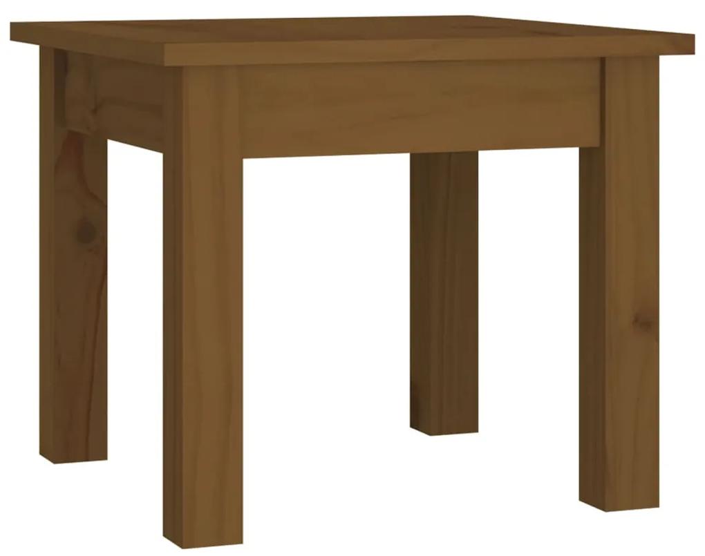 Tavolino da salotto miele 35x35x30 cm legno massello di pino