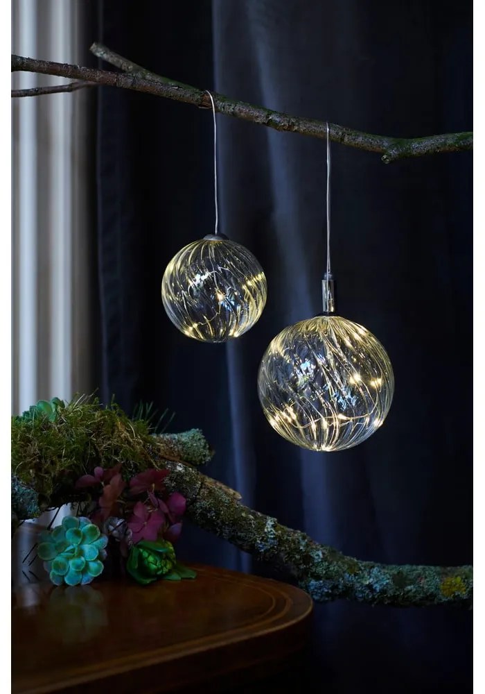 Decorazione luminosa a LED Sfera, Ø 8 cm Wave - Sirius