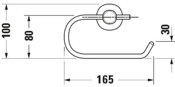 Duravit 99264600 - Porta carta igienica D-CODE nero opaco