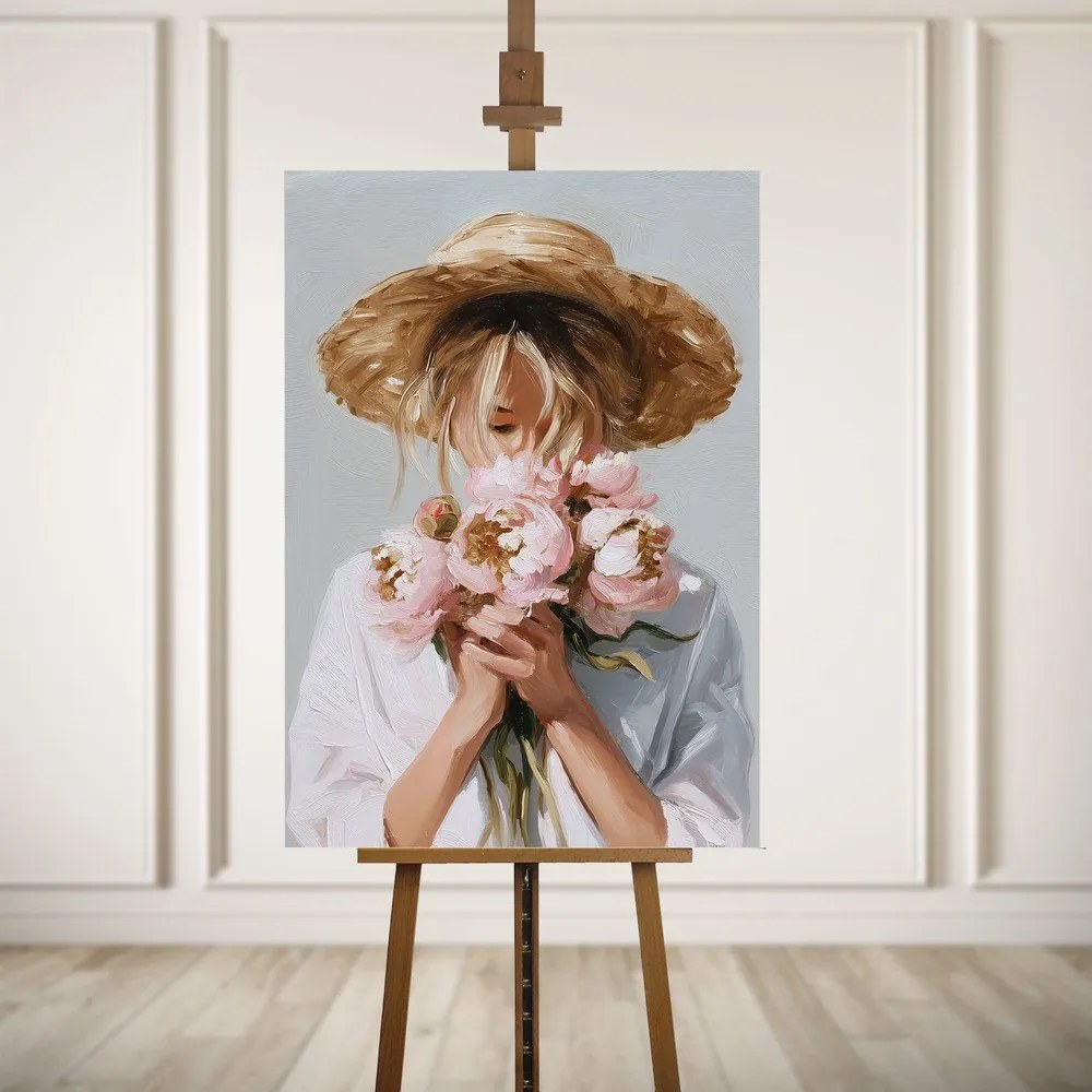 Quadro con elementi dipinti a mano 70x100 cm Estelle – Styler