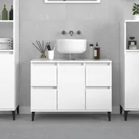 Mobile Lavabo Bianco Lucido 80x33x60 cm in Legno Multistratocod mxl 126266