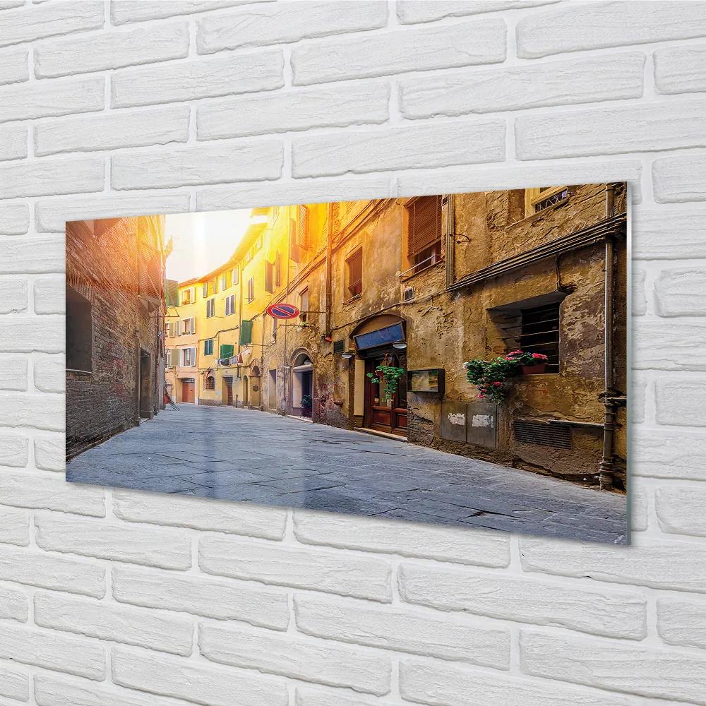Quadro acrilico Edifici in Italy Street 100x50 cm
