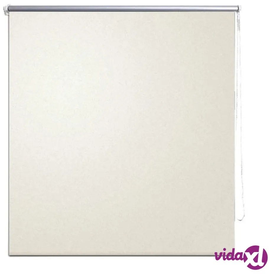 vidaXL Tenda a Rullo Oscurante 100 x 230 cm Bianco Avorio