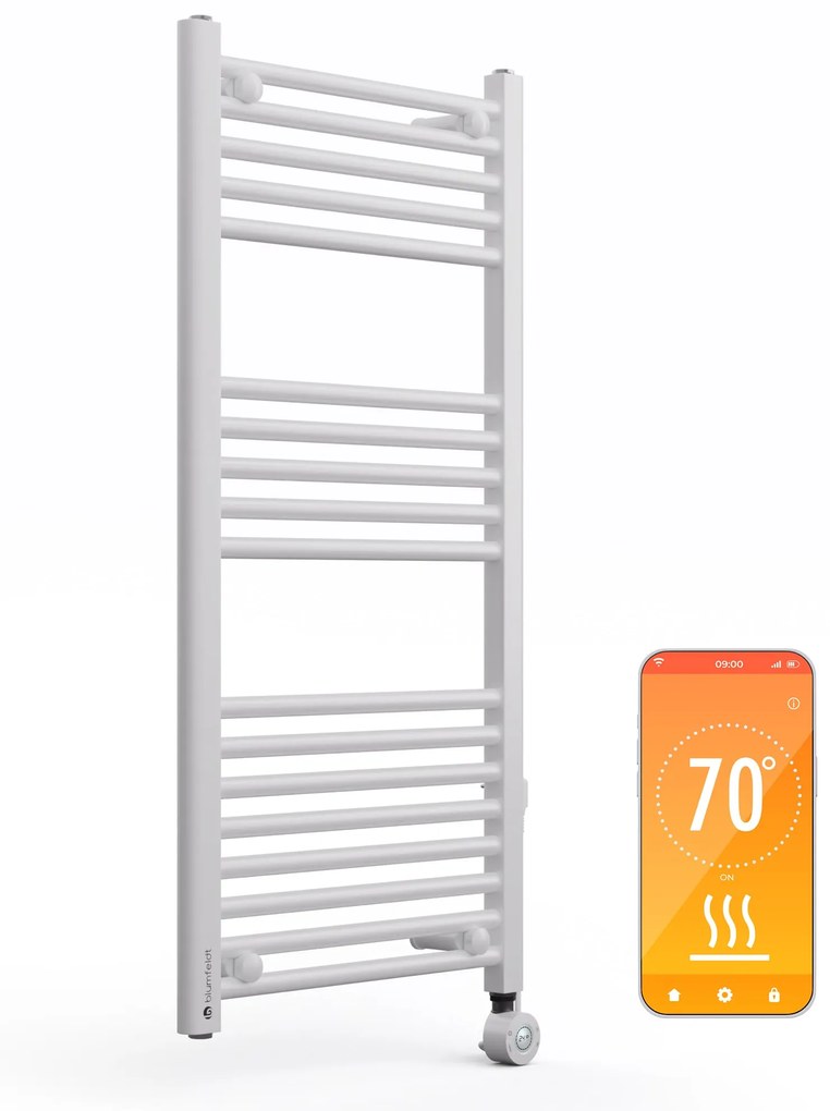 blumfeldt Harrison Smart - Termosifone elettrico, 400 W, app, 50 x 100 cm, 3 scaldasalviette