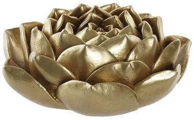 Statua Decorativa DKD Home Decor Dorato Fiore 18 x 18,5 x 7,2 cm