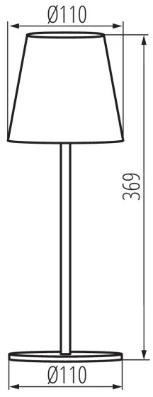 Kanlux 36322 - Lampada da tavolo LED dimmerabile INITA LED/1,2W/1800 mAh IP54 rosso