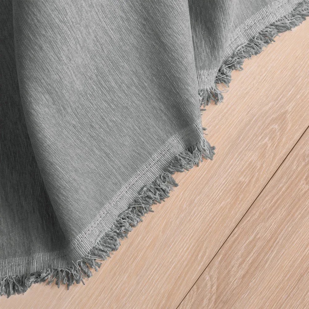 Copriletto grigio in ciniglia 220x240 cm Talo – Filumi