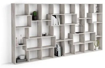 Libreria L Iacopo (160,8 x 314,6 cm), Grigio Cemento