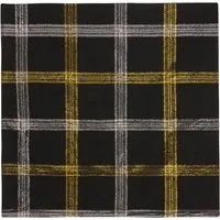 Centrotavola natalizio tartan nero e oro