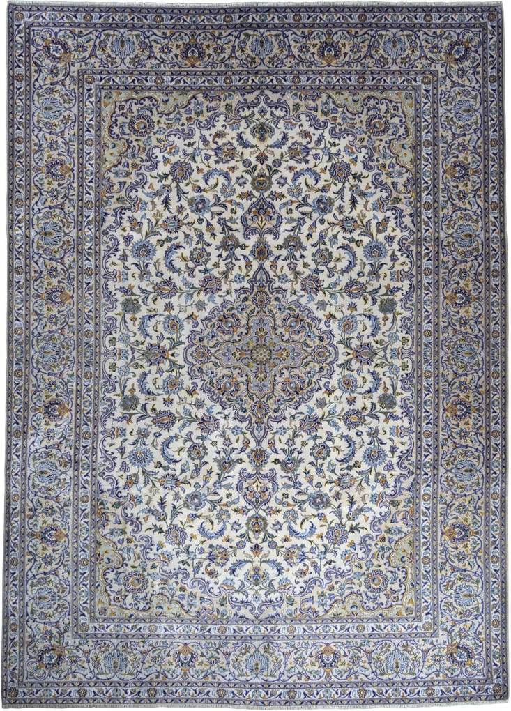 Kashan Tappeto persiano 410 x 290 Beige (Iran) Annodato A Mano