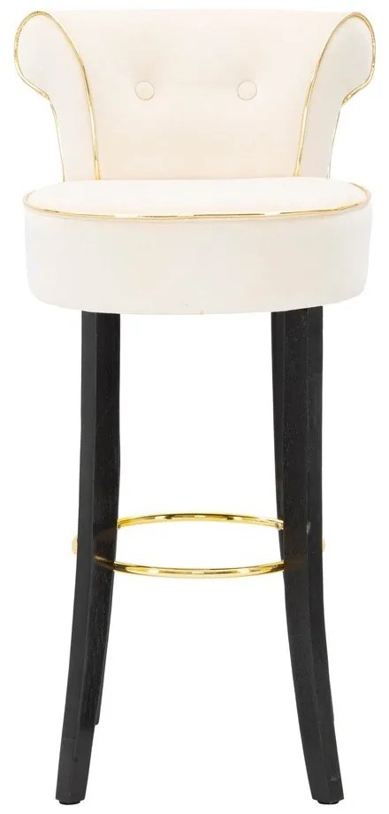 Sgabello da bar in velluto crema 96 cm Luxy - Mauro Ferretti