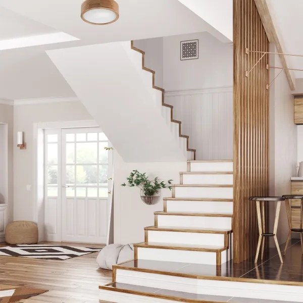 Lampada a soffitto OAK 1xE27/60W/230V rovere Ø 27,5 cm