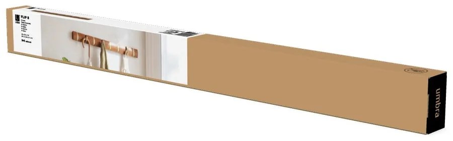 Attaccapanni da parete marrone naturale in legno di pioppo Flip - Umbra