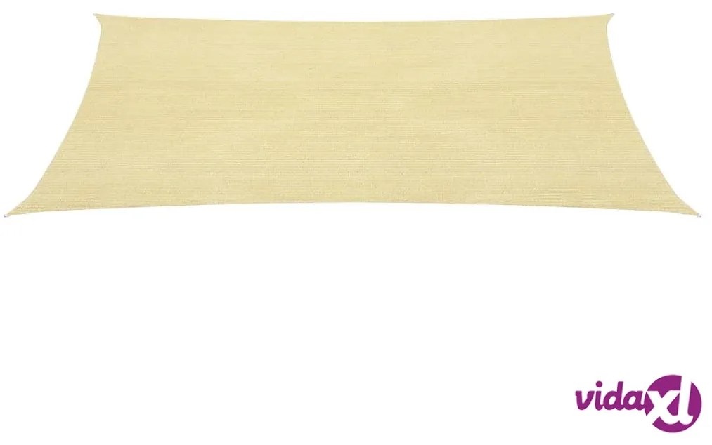 vidaXL Vela Parasole 160 g/m² Beige 2x3,5 m in HDPE