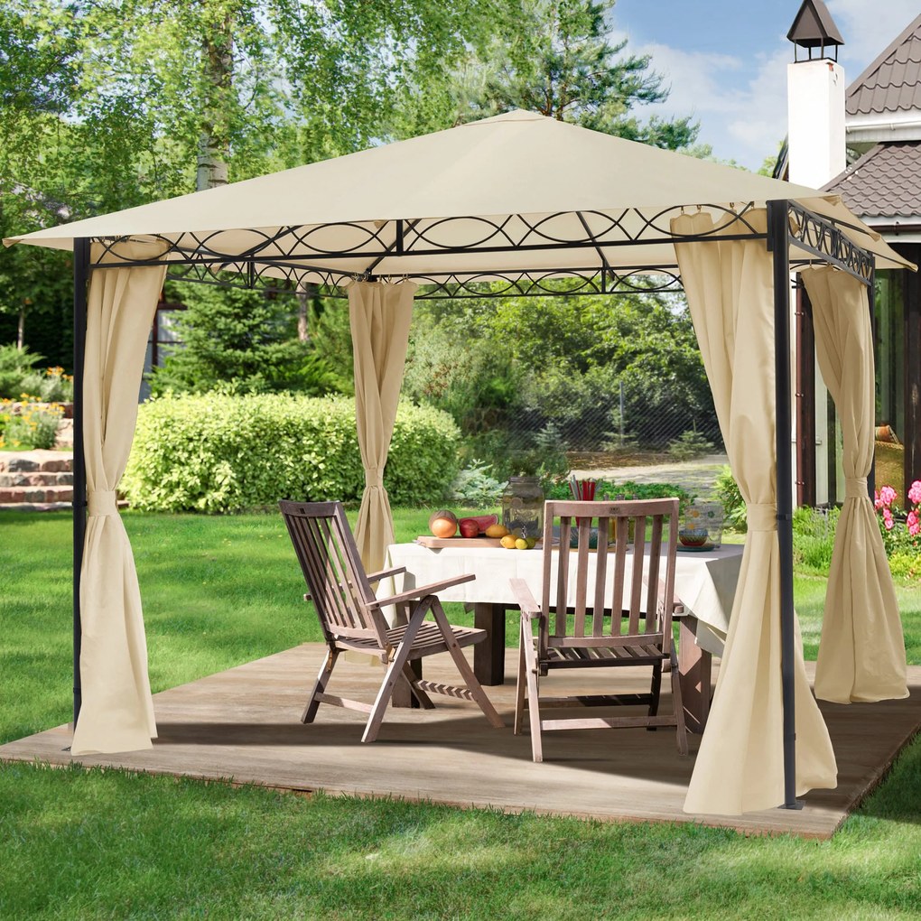 TOOLPORT Gazebo da giardino Paradise Classic crema, 3x3m - (300109)