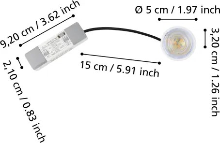 Eglo 902333 - Modulo LED da esterno PUCK LED/4,9W/230V 2700/4000/6500K IP65