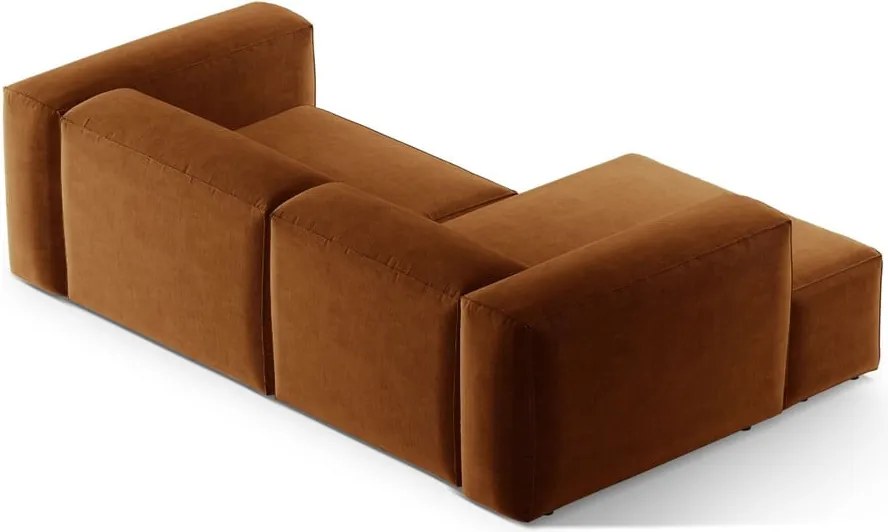 Divano angolare color mattone (con penisola a sinistra/con chaise lounge) Bergamo – Cosmopolitan Design