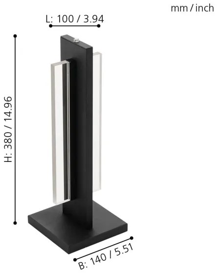 Eglo 98497 - Lampada da tavolo LED dimmerabile SPADAFORA LED/15W/230V