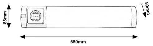 Rabalux 78056 - Lampada LED sottopensile SOFT LED/8W/230V 4000K cromo
