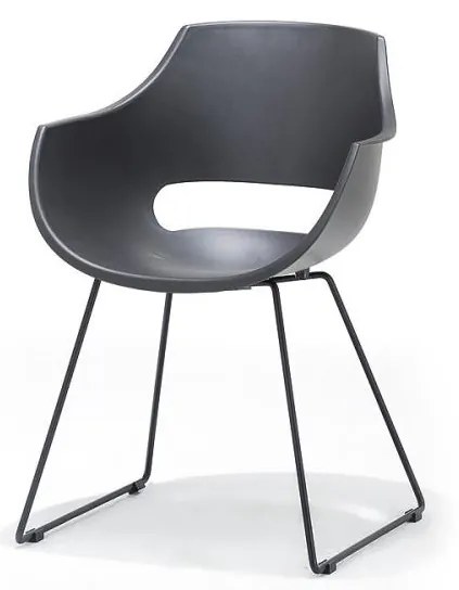 Set di 4 sedie ROCKY, antracite