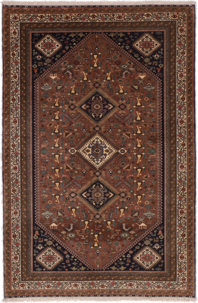 Gashguli Tappeto 130x200 (Iran) Annodato A Mano
