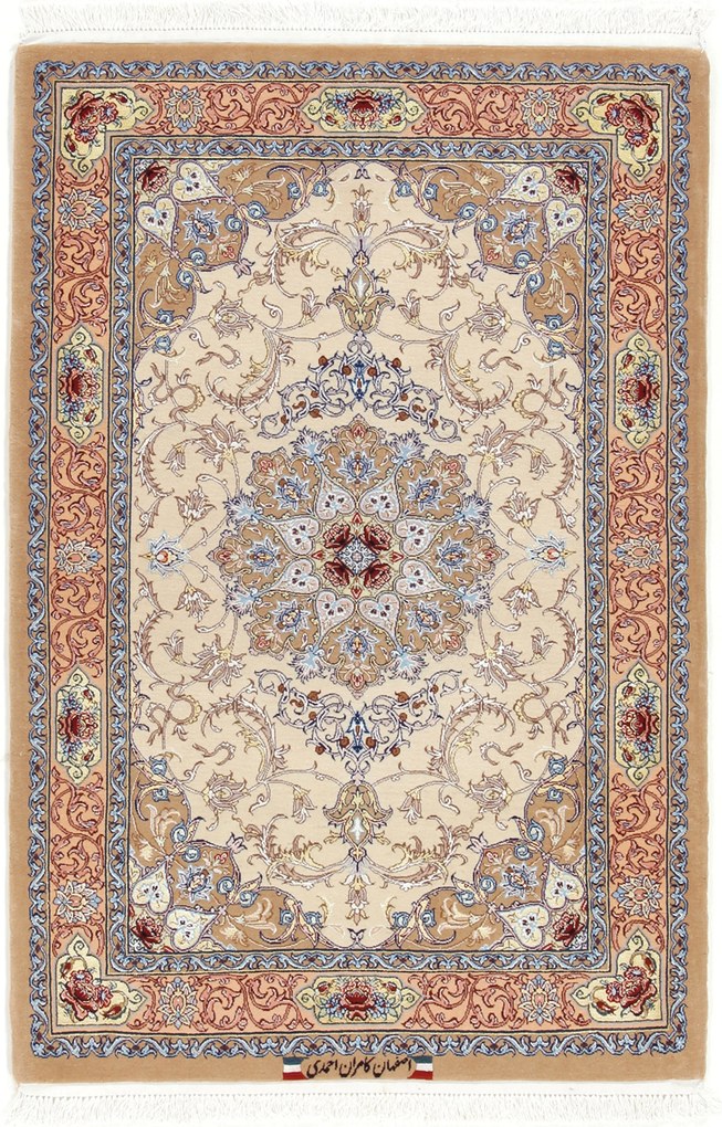 Isfahan Tappeto persiano 90x130 (Iran) Annodato A Mano
