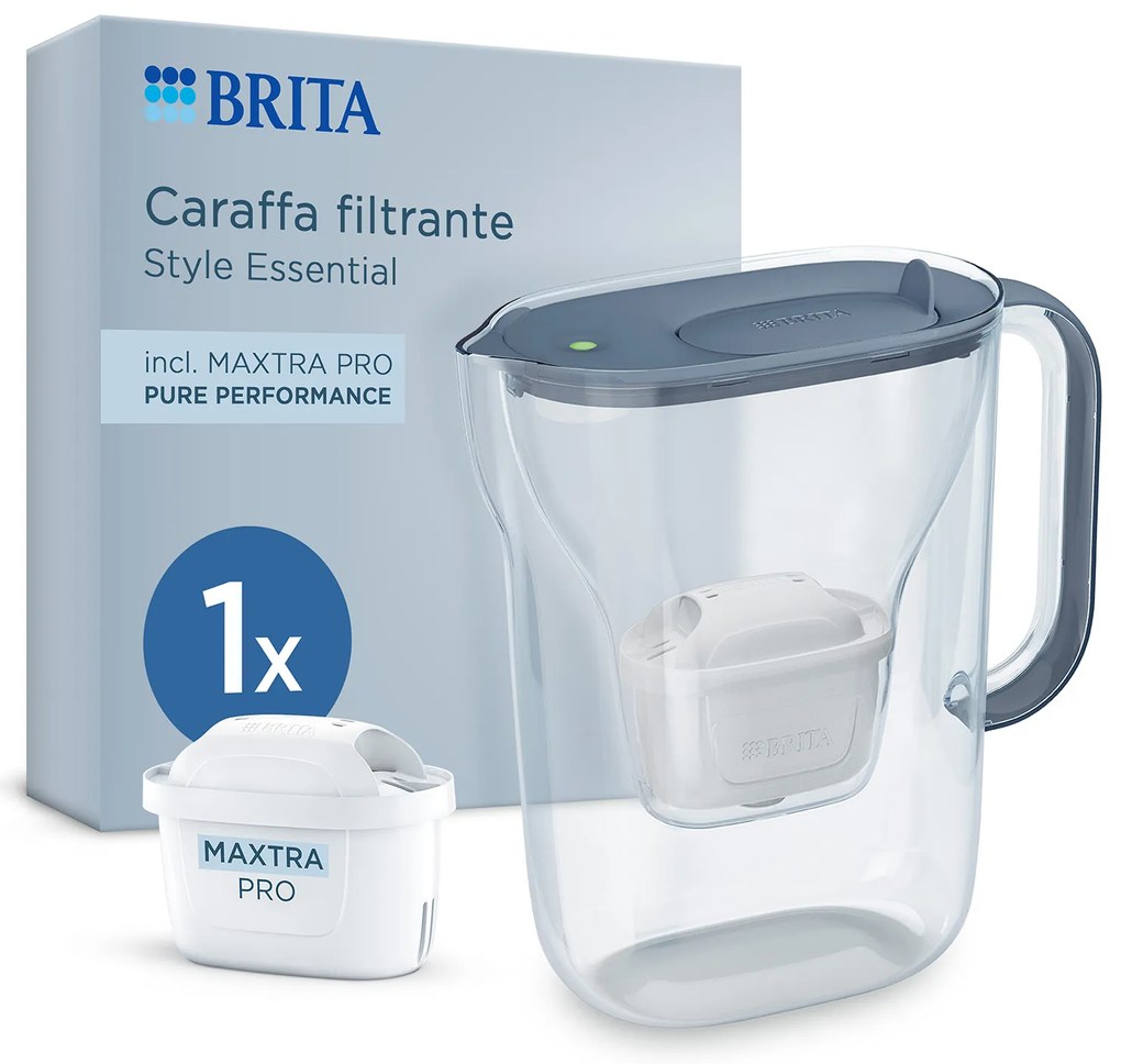 Set caraffa filtrante Brita Style Essential blu con filtro