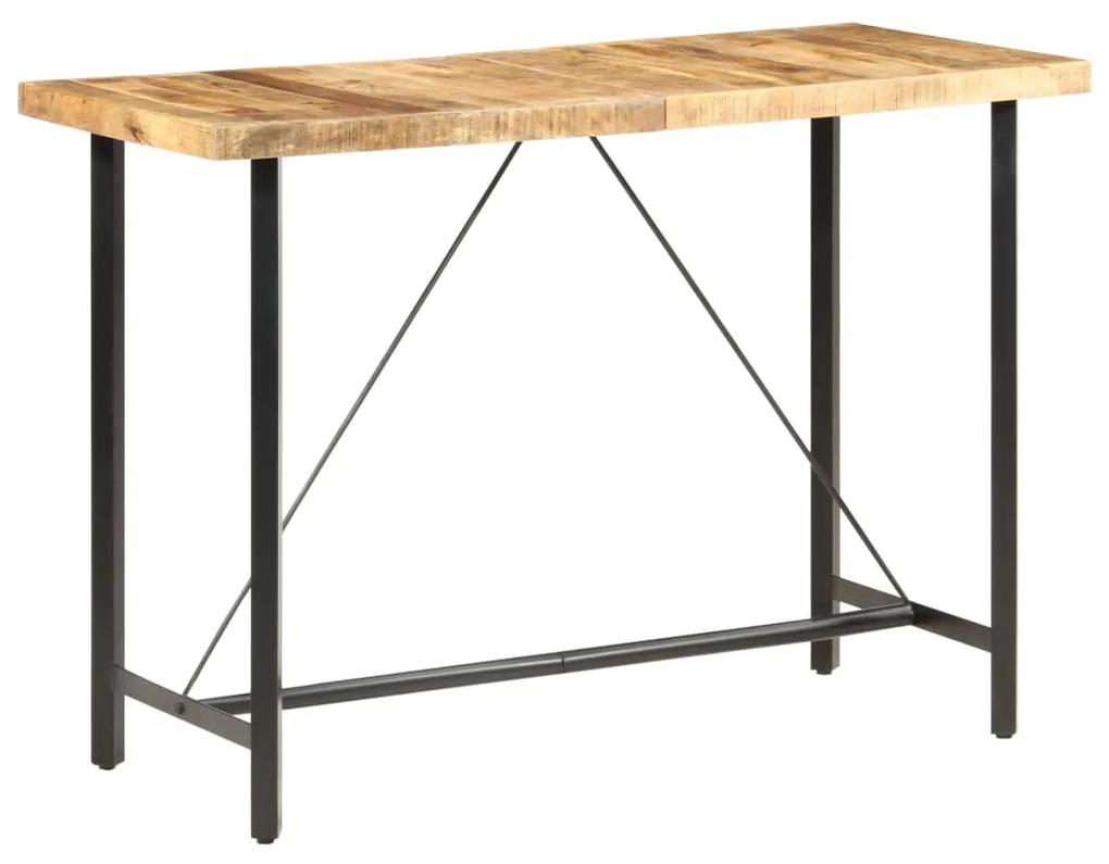 Tavolo da bar 150x70x107 cm in legno ruvido di mango