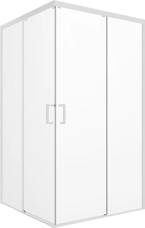Lato per box doccia angolare scorrevole Jazz dritto H 200 x L 80 cm, sp 6 mm bianco vetro senza finitura / trasparente