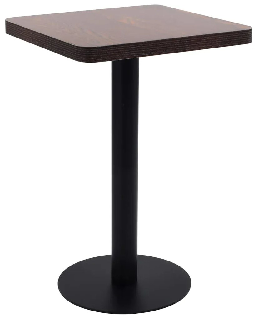 Tavolo Da Bistrot Marrone Scuro 50x50 Cm İn Mdf /