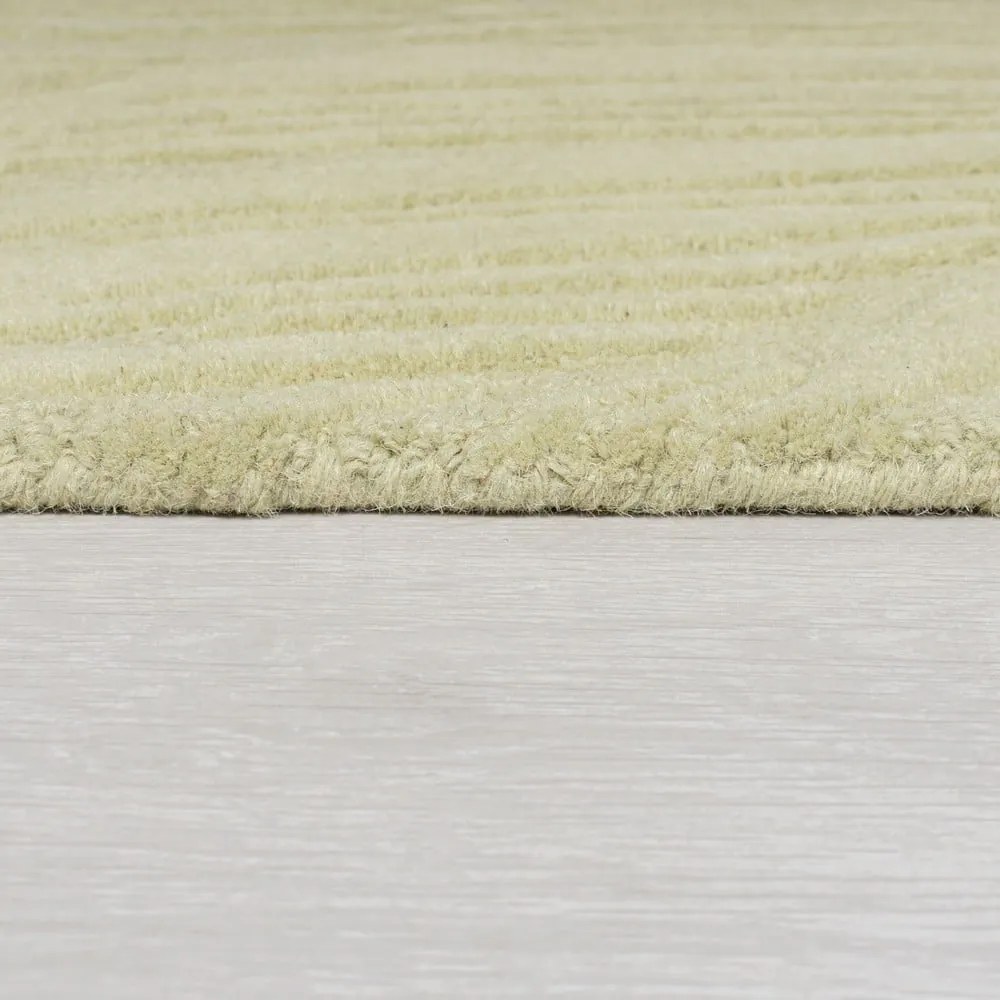 Tappeto in lana verde 200x290 cm Lino Leaf - Flair Rugs