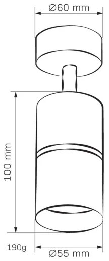 Faretto BAMBOO 1xGU10/10W/230V bianco