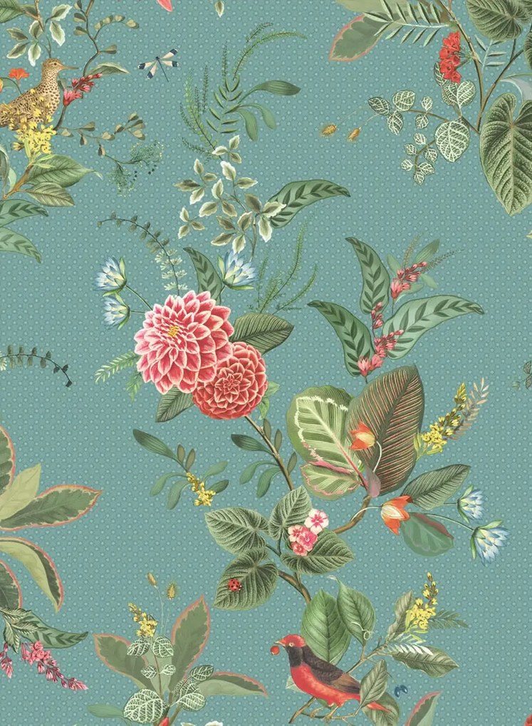 Eijffinger Carta da parati Floris - Hellblau