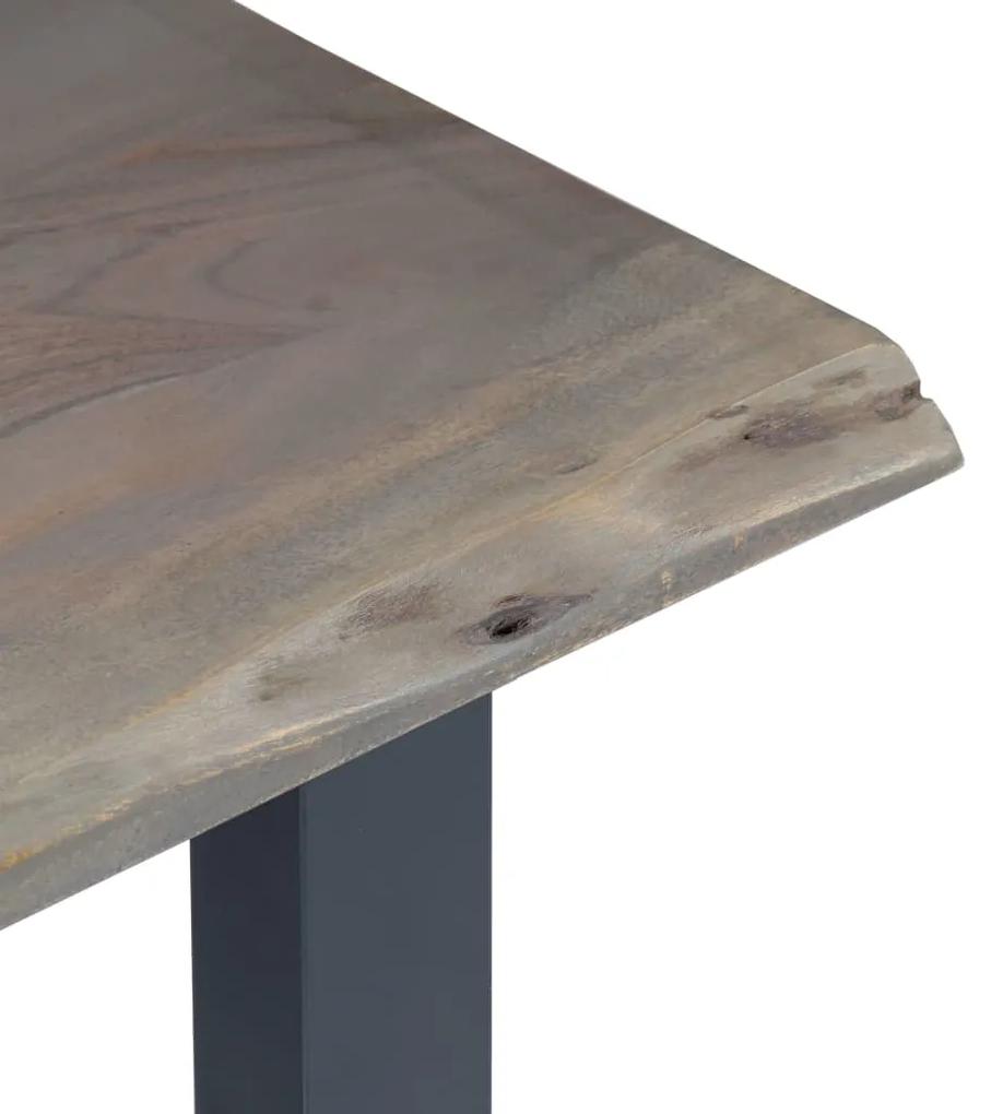 Tavolo consolle grigio 115x35x76 cm massello d&#039;acacia e ferro