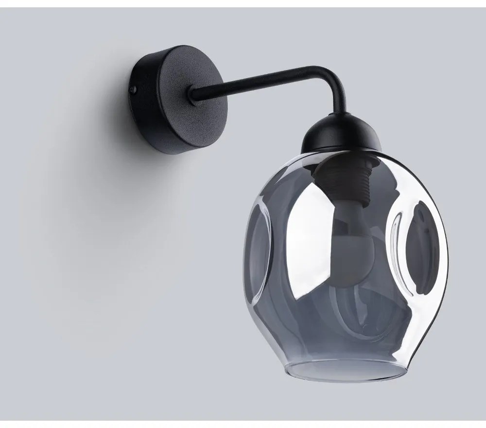 Lampada da parete nera ø 25 cm Garten – Sollux