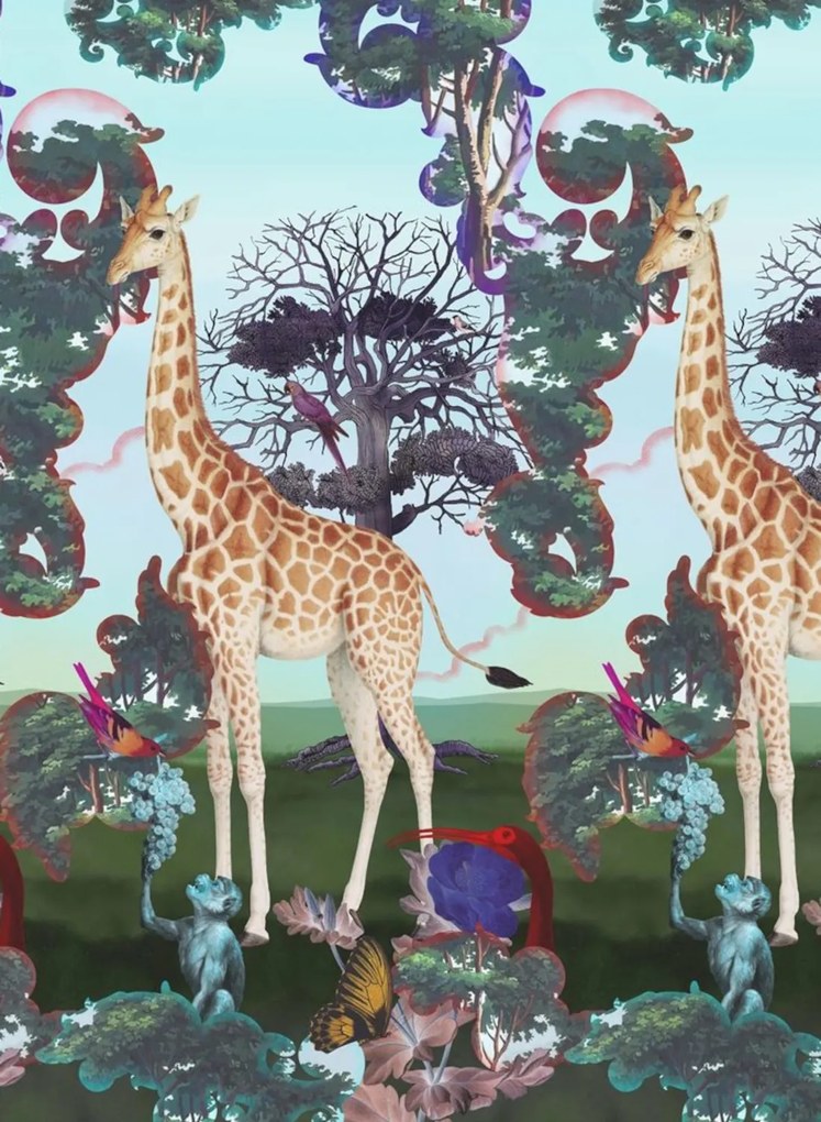 Christian Lacroix Carta da parati panoramica Novafrica Sunrise Scene 1 - Azur