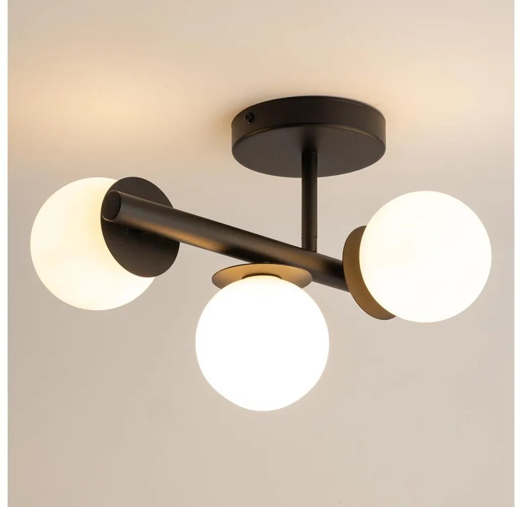 Lampadario a plafone AVOLA 3xG9/12W/230V nero