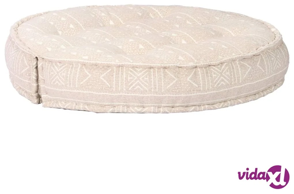 vidaXL Pouf 100x20 cm in Tessuto Beige