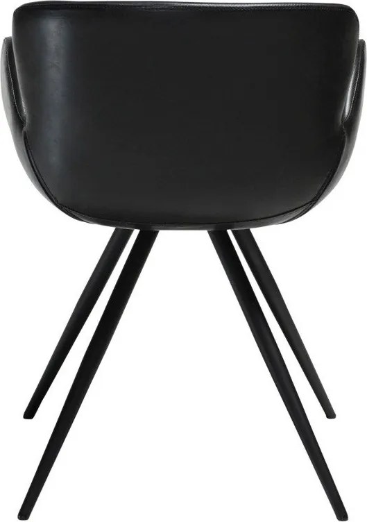 Sedia da pranzo nera in imbottito con braccioli Gaia – DAN-FORM Denmark
