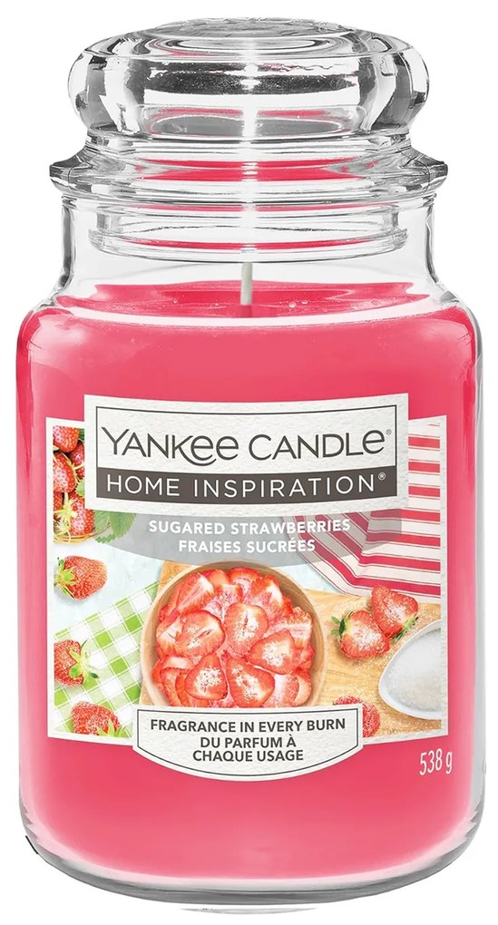 Sugared Strowberries, candela in giara grande Yankee Candle