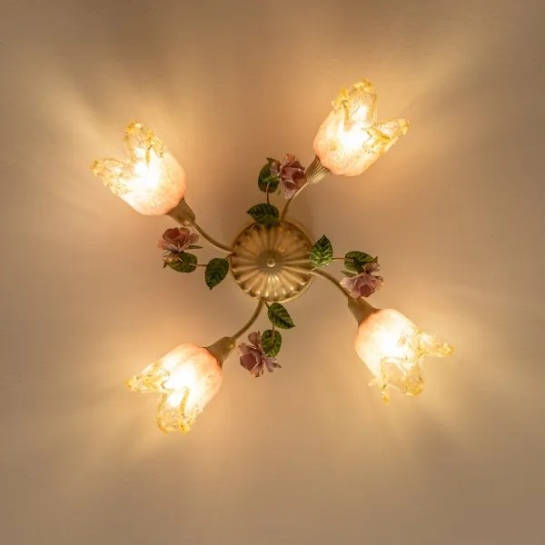 Lampadario a plafone FIORINTINO 4xE14/40W/230V