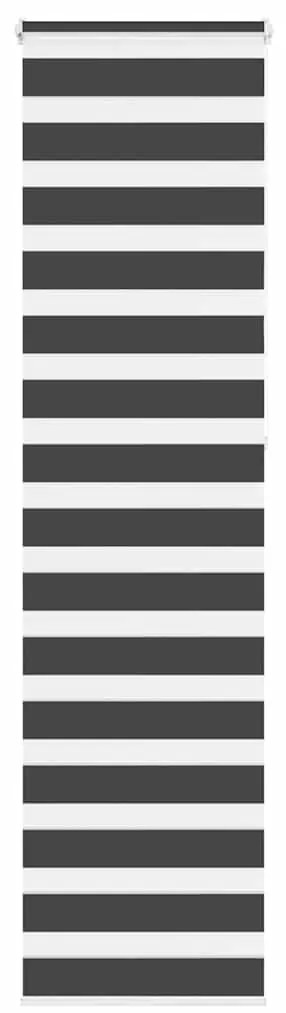 Tenda A Rullo Zebra Nero Larghezza Tessuto 55,9 Cm Poliestere /