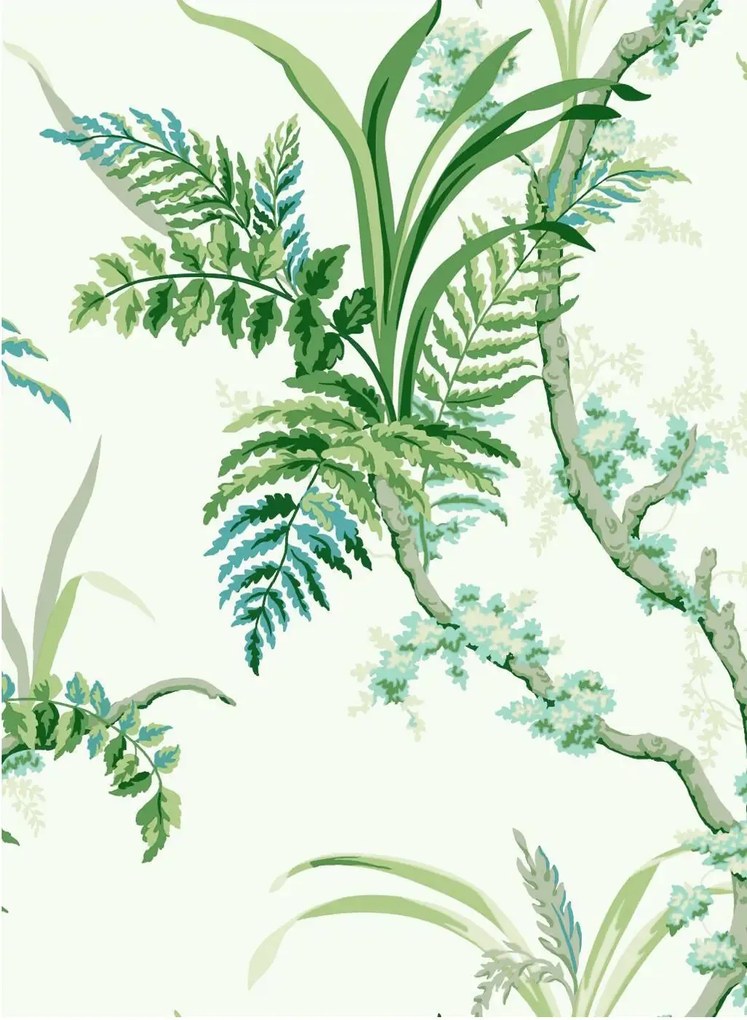 Coordonne Carta da parati Wild Ferns - Mint