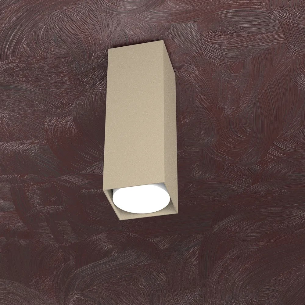 Plafoniera Moderna Cubica Area Metallo Sabbia Metallo 1 Luce Gx53 25Cm