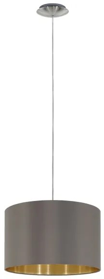 Eglo 55269 - Lampadario a sospensione con filo MASERLO 1xE27/60W/230V marrone