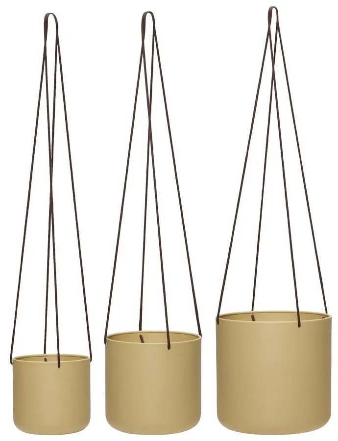 Set di coprivaso in metallo da appendere/parete 3 pz ø 25 cm Bloom – Hübsch