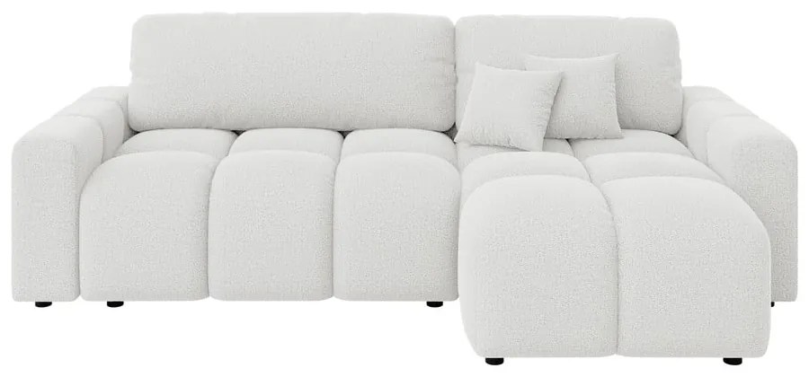 Divano angolare bianco allungabile (con composizione variabile) Luki – Ropez